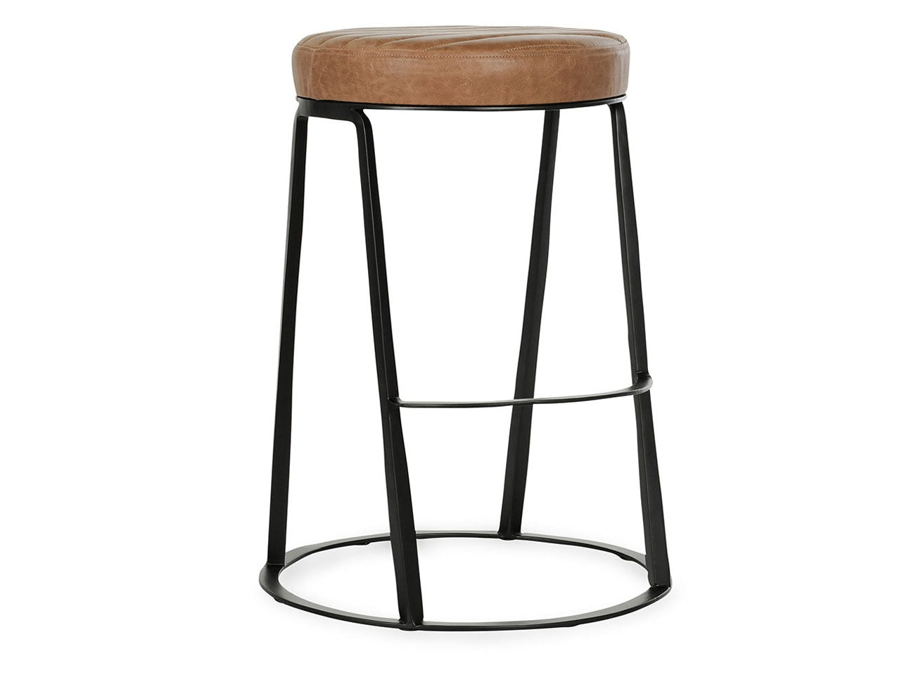 Sawyer Chestnut Brown Leather Counter Stool - Ornate Home