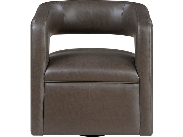 Sawyer Dark Coffee Swivel Chair - Ornate Home