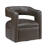Sawyer Dark Coffee Swivel Chair - Ornate Home