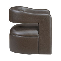 Sawyer Dark Coffee Swivel Chair - Ornate Home