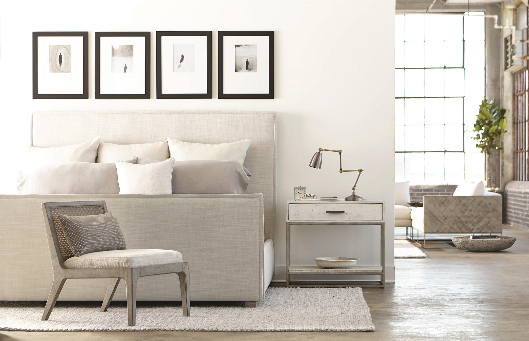 Sawyer Grey Panel King Bed - Ornate Home