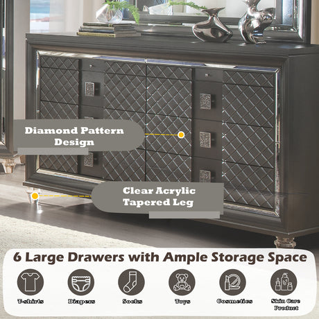 Sawyer Metallic Gray Dresser - Ornate Home