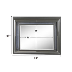 Sawyer Metallic Gray Mirror (LED) - Ornate Home