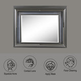 Sawyer Metallic Gray Mirror (LED) - Ornate Home