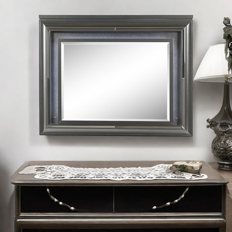 Sawyer Metallic Gray Mirror (LED) - Ornate Home
