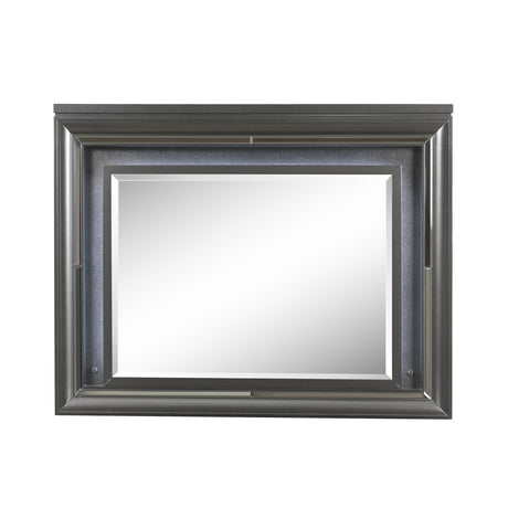Sawyer Metallic Gray Mirror (LED) - Ornate Home