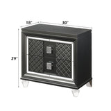 Sawyer Metallic Gray Nightstand - Ornate Home