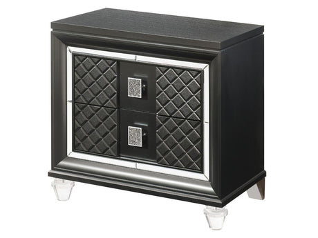 Sawyer Metallic Gray Nightstand - Ornate Home