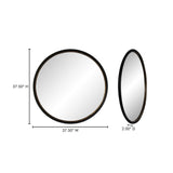 Sax Black Round Mirror - Ornate Home