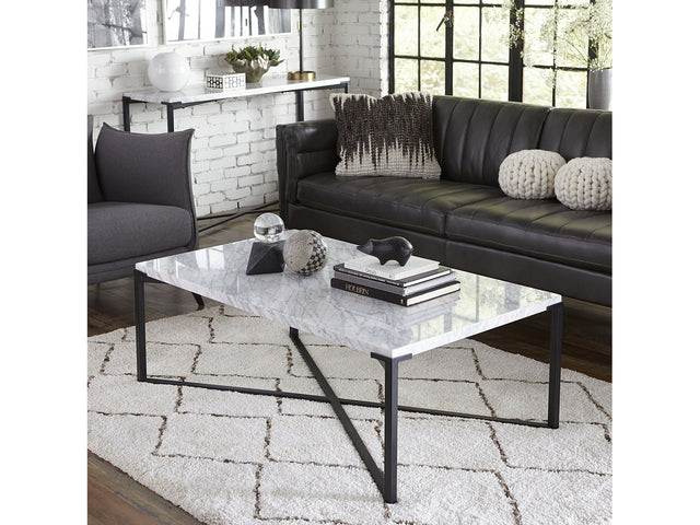 Saxon Coffee Table in Matte Black - Ornate Home