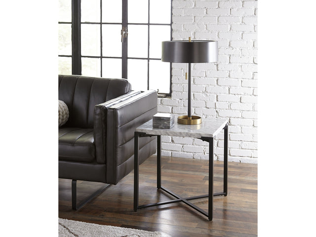 Saxon End Table in Matte Black - Ornate Home