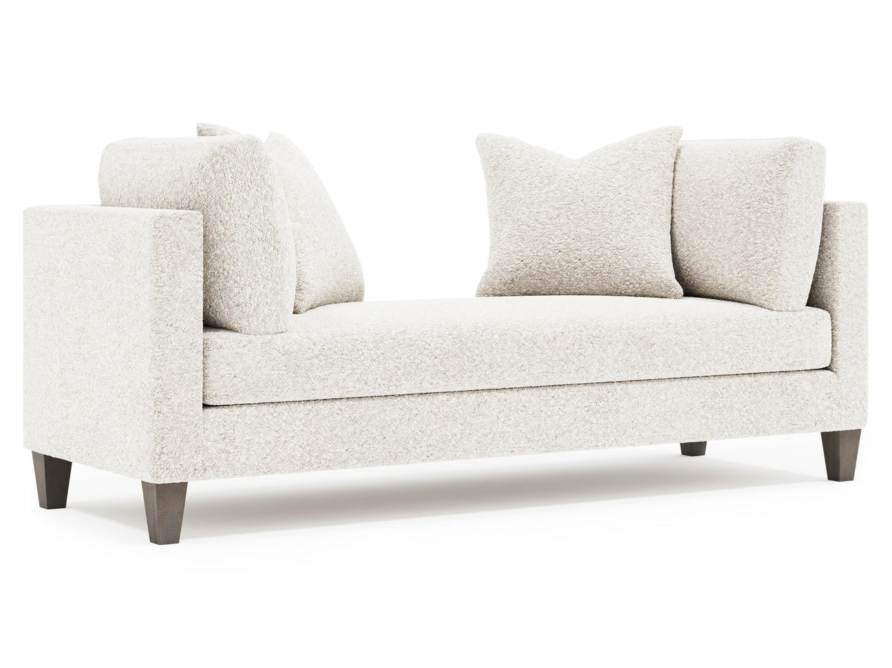 Saxon White/Cream Fabric Chaise - Ornate Home