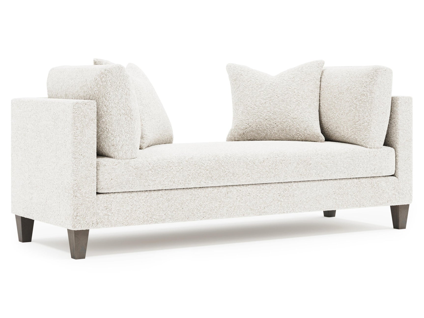 Saxon White/Cream Fabric Chaise - Ornate Home