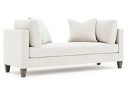 Saxon White/Cream Fabric Chaise - Ornate Home