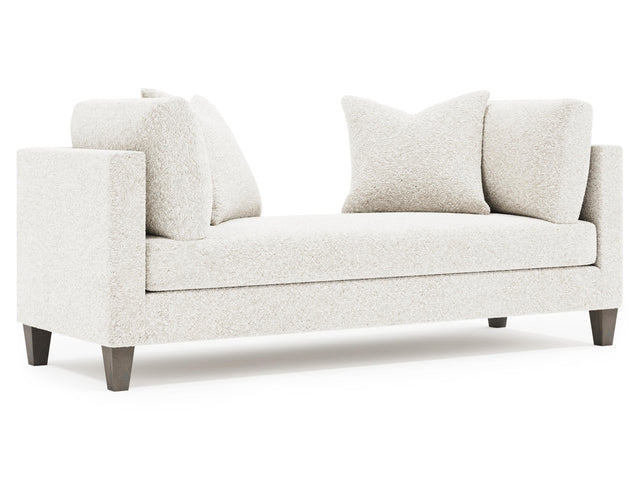 Saxon White/Cream Fabric Chaise - Ornate Home