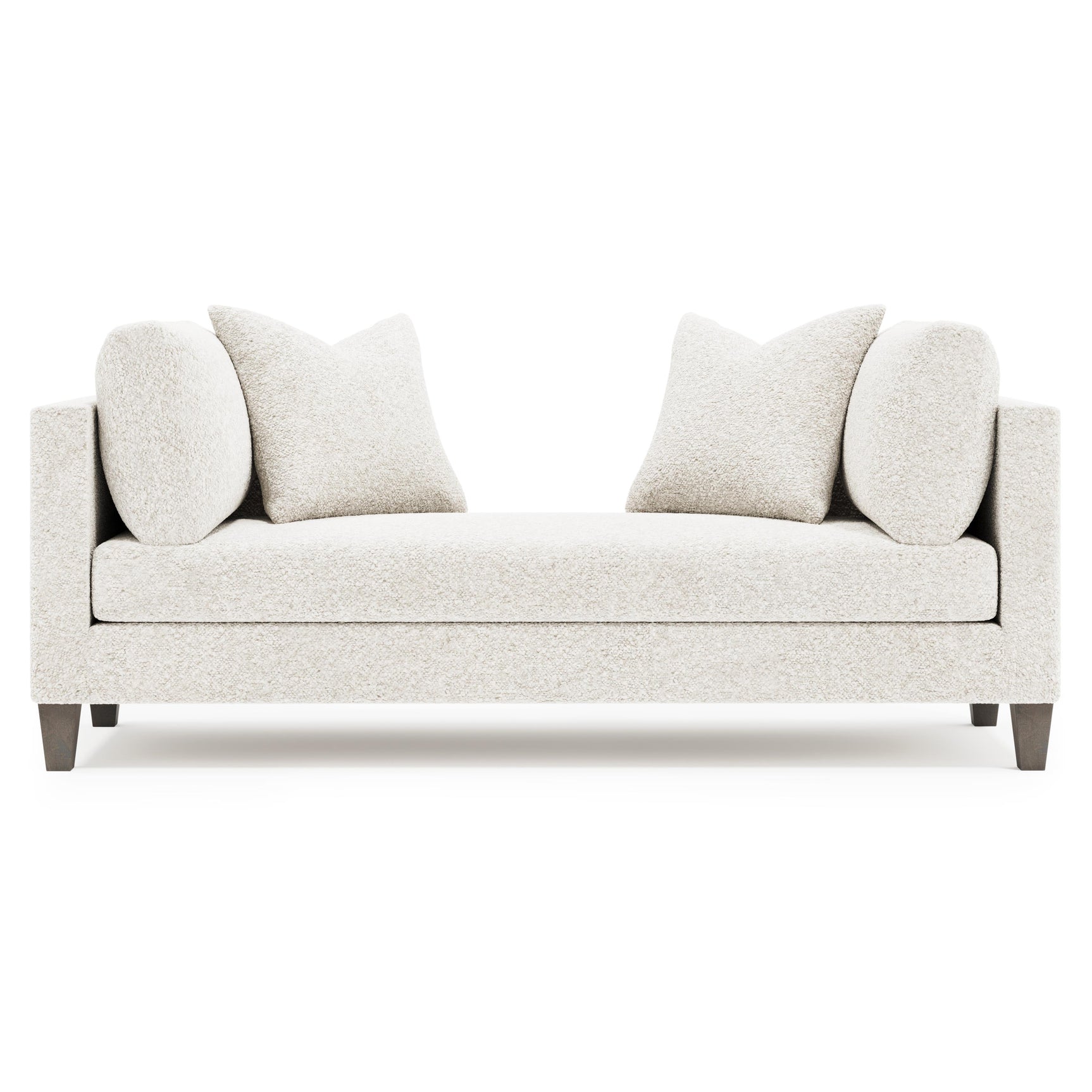 Saxon White/Cream Fabric Chaise - Ornate Home