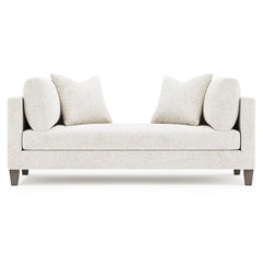 Saxon White/Cream Fabric Chaise - Ornate Home