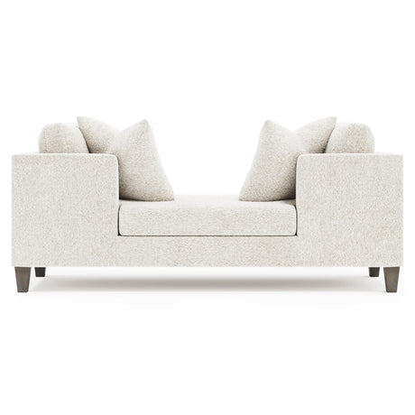 Saxon White/Cream Fabric Chaise - Ornate Home