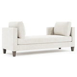 Saxon White/Cream Fabric Chaise - Ornate Home