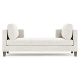 Saxon White/Cream Fabric Chaise - Ornate Home