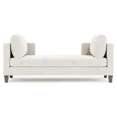Saxon White/Cream Fabric Chaise - Ornate Home