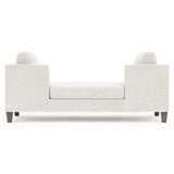 Saxon White/Cream Fabric Chaise - Ornate Home