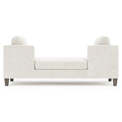 Saxon White/Cream Fabric Chaise - Ornate Home