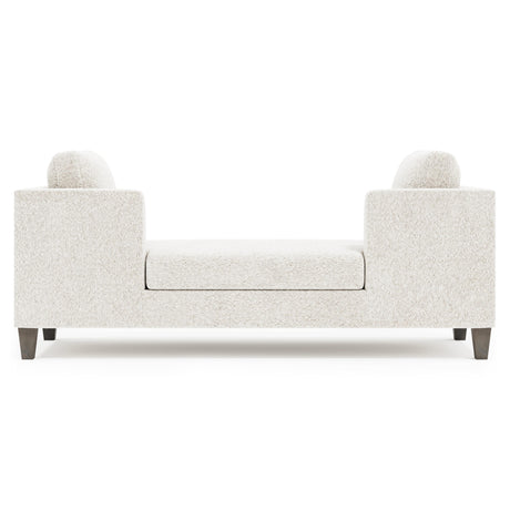 Saxon White/Cream Fabric Chaise - Ornate Home