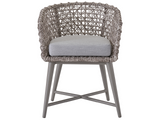 Saybrook Fog Aluminum/Soft Gray Wicker Dining Chair - Ornate Home