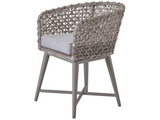 Saybrook Fog Aluminum/Soft Gray Wicker Dining Chair - Ornate Home