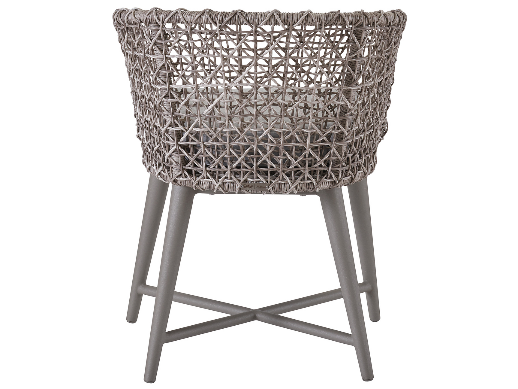 Saybrook Fog Aluminum/Soft Gray Wicker Dining Chair - Ornate Home