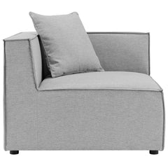 Saybrook Gray 3-Piece Outdoor Patio Upholstered Sectional Sofa - Ornate Home