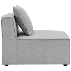 Saybrook Gray 3-Piece Outdoor Patio Upholstered Sectional Sofa - Ornate Home