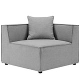 Saybrook Gray 5-Piece Outdoor Patio Upholstered Sectional Sofa - 103.5x103.5" - Ornate Home