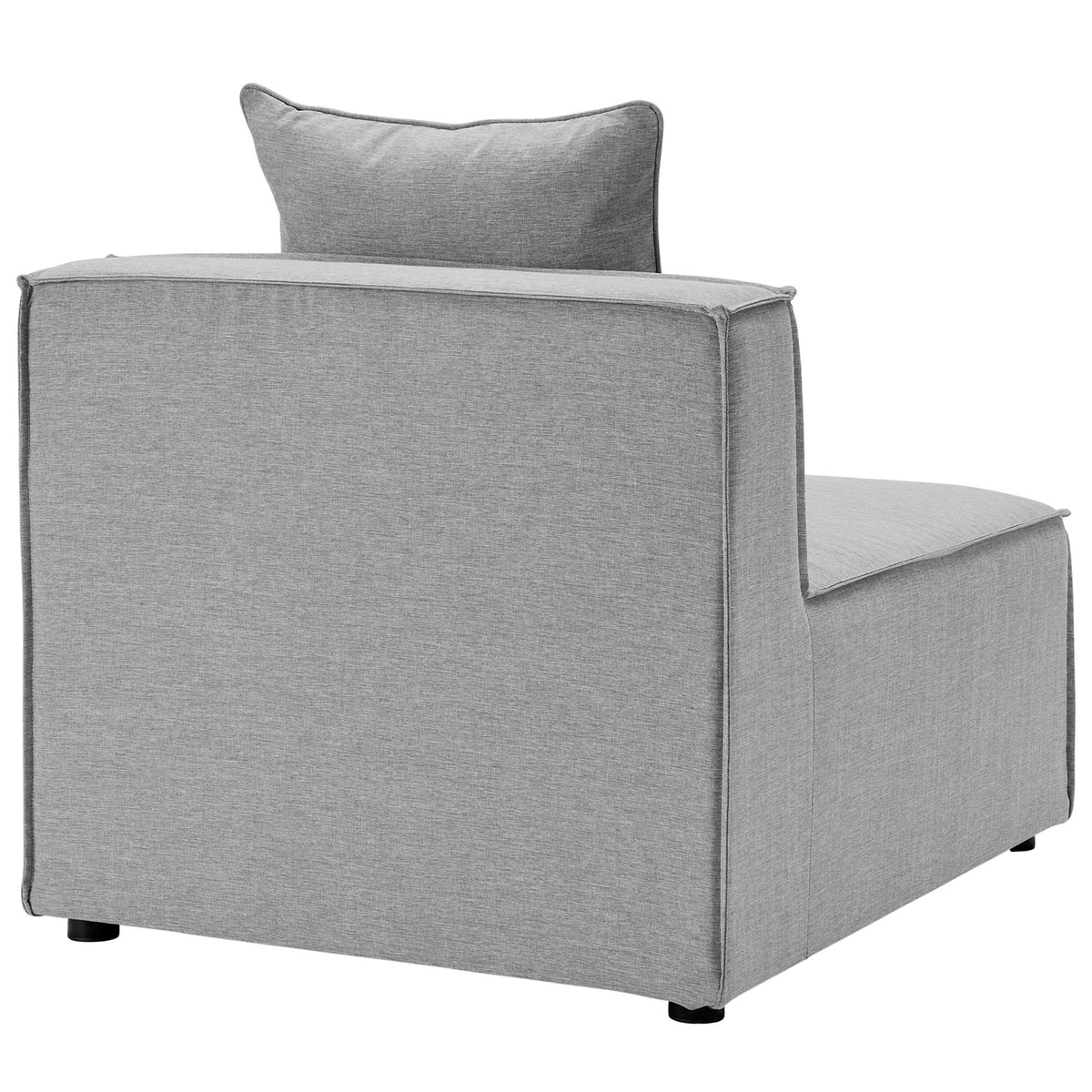 Saybrook Gray 5-Piece Outdoor Patio Upholstered Sectional Sofa - 103.5x103.5" - Ornate Home