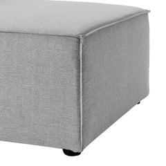 Saybrook Gray Outdoor Patio Upholstered Sectional Sofa Armless Chair - Ornate Home