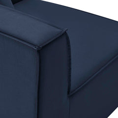 Saybrook Navy Outdoor Patio Upholstered Sectional Sofa Corner Chair - Ornate Home