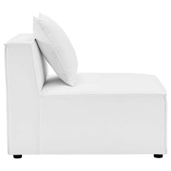 Saybrook White 3-Piece Outdoor Patio Upholstered Sectional Sofa - Ornate Home