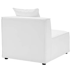 Saybrook White 3-Piece Outdoor Patio Upholstered Sectional Sofa - Ornate Home