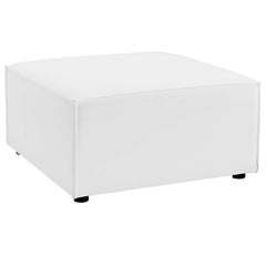 Saybrook White 7-Piece Outdoor Patio Upholstered Sectional Sofa - Ornate Home