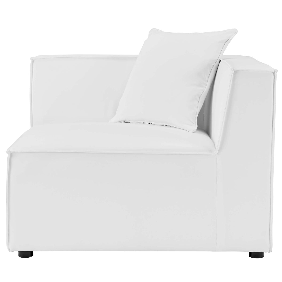 Saybrook White 8-Piece Outdoor Patio Upholstered Sectional Sofa - Ornate Home