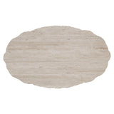 Sayers White Travertine/Oil-Rubbed Bronze Cocktail Table - Ornate Home