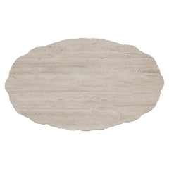 Sayers White Travertine/Oil-Rubbed Bronze Cocktail Table - Ornate Home