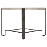 Sayers White Travertine/Oil-Rubbed Bronze Cocktail Table - Ornate Home