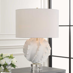 Saylor White Table Lamp - Ornate Home