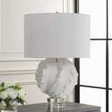 Saylor White Table Lamp - Ornate Home