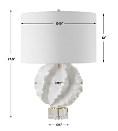 Saylor White Table Lamp - Ornate Home