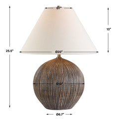 Sayre Dark Brown Table Lamp - Ornate Home