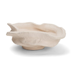Scala Cream Textured Ceramic Organic Forms Decorative Bowl - Ornate Home