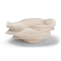 Scala Cream Textured Ceramic Organic Forms Decorative Bowl - Ornate Home